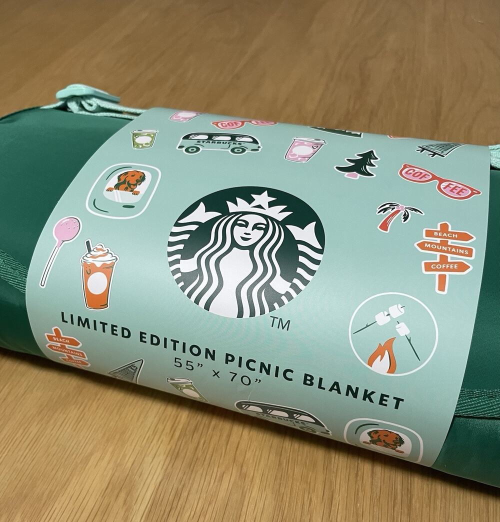 Starbucks NWT 2026 Road Trip Collection Foldable Picnic Blanket Limited Edition